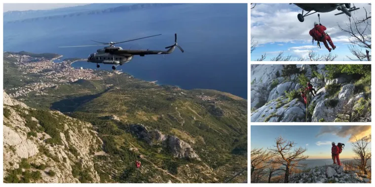 HGSS u novoj akciji spa&scaron;avanja: Mlade planinare na Biokovu uhvatilo nevrijeme, spa&scaron;avali ih helikopterom četiri sata