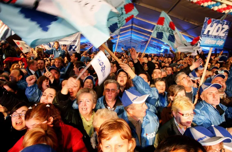 Zavr&scaron;ni predizborni skup HDZ-a na glavnom zagrebačkom trgu.