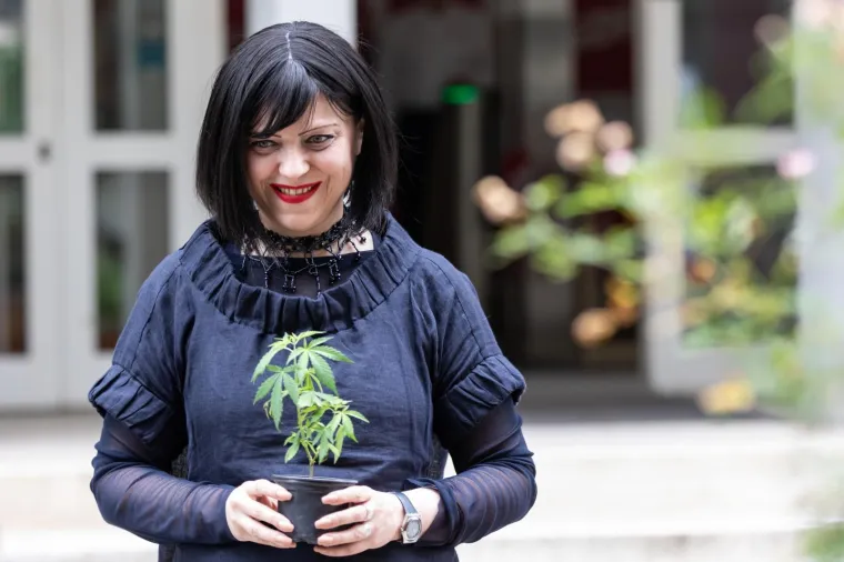 MIRELA HOLY PREDSTAVILA 'LEX CANNABIS': U žardinjeru iza SDP-a posadila jednu biljku