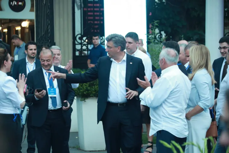 05.07.2020., Zagreb - Docek izbornih rezultata u stozeru HDZ-a u Arheoloskom muzeju. Andrej Plenkovic Photo: Sanjin Strukic/PIXSELL