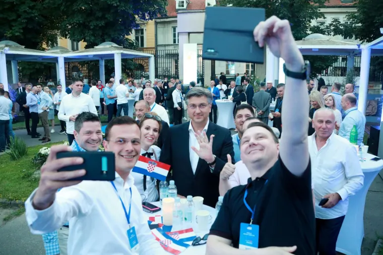 05.07.2020., Zagreb - Docek izbornih rezultata u stozeru HDZ-a u Arheoloskom muzeju. Andrej Plenkovic Photo: Sanjin Strukic/PIXSELL
