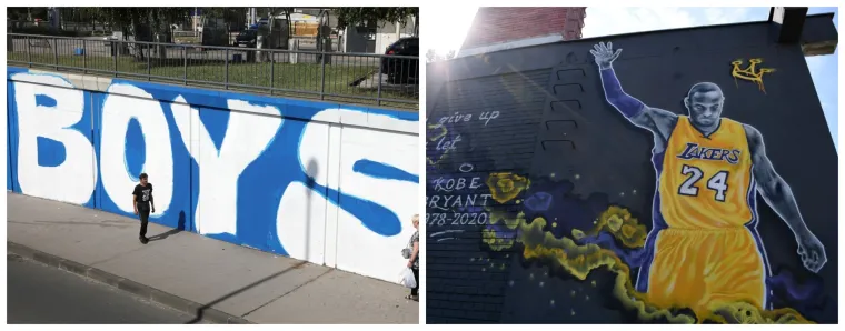 Posvete sportu i sportašima: Pogledajte kako izgledaju prvi mural u Hrvatskoj posvećen Kobeu Bryantu i novi BBB mural