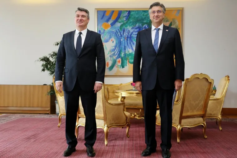 Predsjednik HDZ-a stigao na Pantovčak: Milanović se htio rukovati, Plenković mu pružio lakat