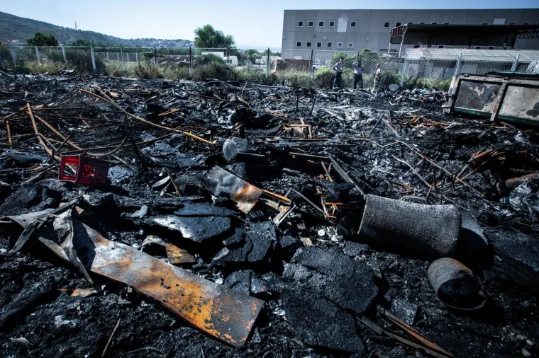 Požar u splitskom reciklažnom dvori&scaron;tu