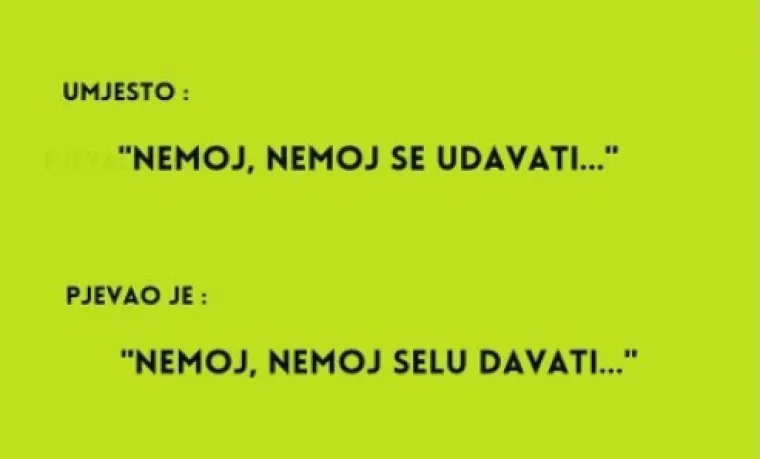 "Oti&scaron;la je da nije jela": Ove smo stihove čitavo vrijeme krivo pjevali