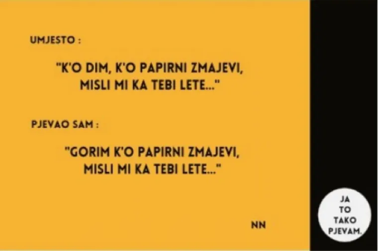"Oti&scaron;la je da nije jela": Ove smo stihove čitavo vrijeme krivo pjevali