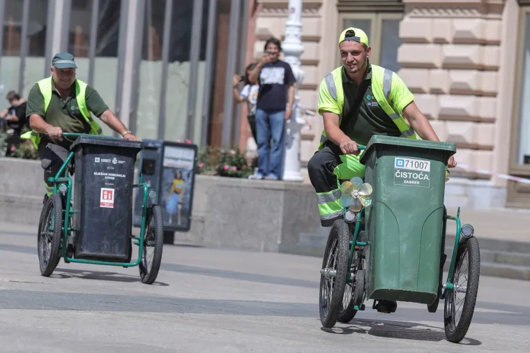 Najluđa utrka u Zagrebu: Čistači na trokolicama jurili centrom, novi pobjednik nakon 10 godina!