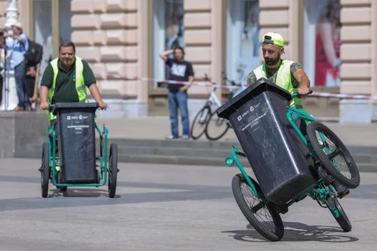 Najluđa utrka u Zagrebu: Čistači na trokolicama jurili centrom, novi pobjednik nakon 10 godina!