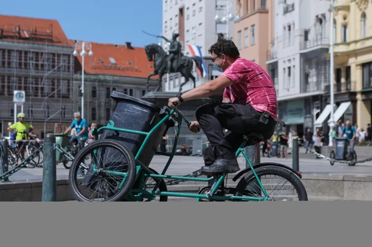 Najluđa utrka u Zagrebu: Čistači na trokolicama jurili centrom, novi pobjednik nakon 10 godina!