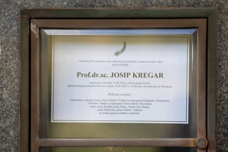 ISPRAĆAJ JOSIPA KREGARA: Brojni kolege i političari odali posljednju počast uglednom profesoru