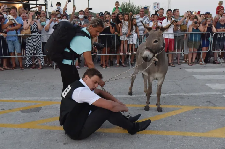Veliko veselje unatoč pandemiji: Mje&scaron;tani uživali u tradicionalnoj 53. utrci tovara u Tribunju