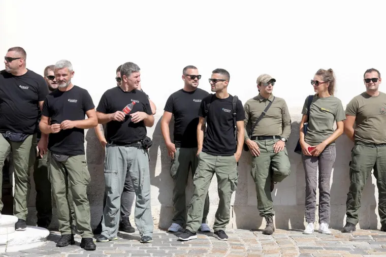 Prosvjed pirotehničara na Markovom trgu