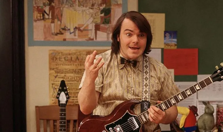 Rock'n'roll &scaron;kola - razgovor između Mullinsa i Deweyja: "Mogu li vidjeti tvoju osobnu?"; "Uh, oprostite, nemam je kod sebe."; "Žao mi je, onda neće&scaron; moći podučavati djecu ako nema&scaron; dokaz da si učitelj."