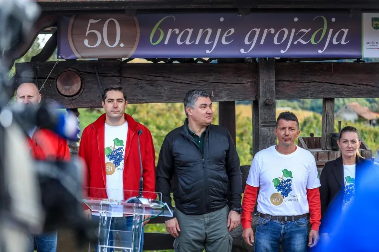 Milanović u zagorskoj berbi: 'Ako moram birati između vina i cigareta, nemam dvojbe, to je dobra kapljica'
