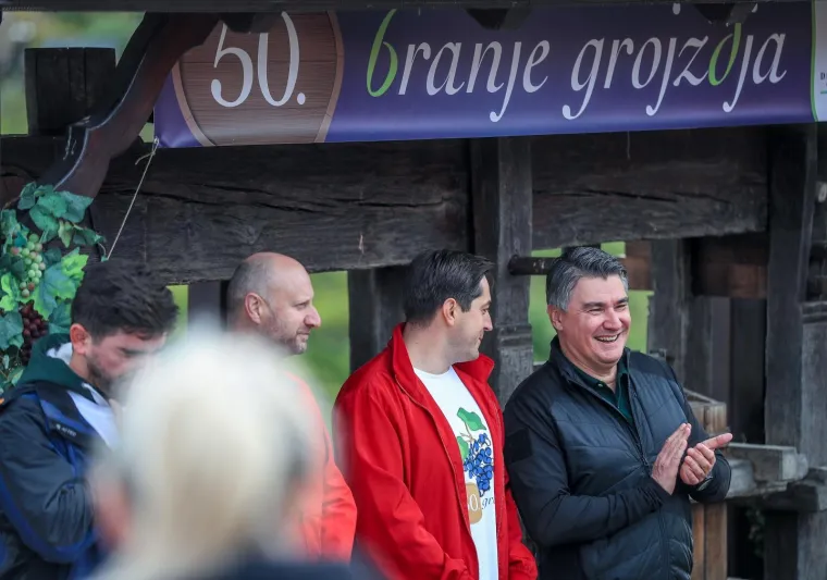 Milanović u zagorskoj berbi: 'Ako moram birati između vina i cigareta, nemam dvojbe, to je dobra kapljica'