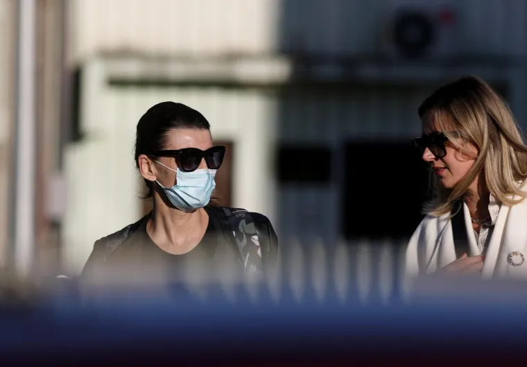 29.09.2020., Zagreb - Bivsa drzavna tajnica Josipa Rimac pustena iz istraznog zatvora u Remetincu nakon cetiri mjeseca.Josipa s odvjetnicom Lidijom Horvat 
Photo: Borna Filic/PIXSELL