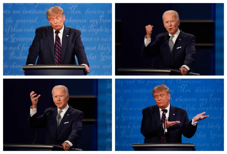 Njihova lica govore sve: Donald Trump i Joe Biden žestoko se sukobili u prvoj predsjedničkoj debati