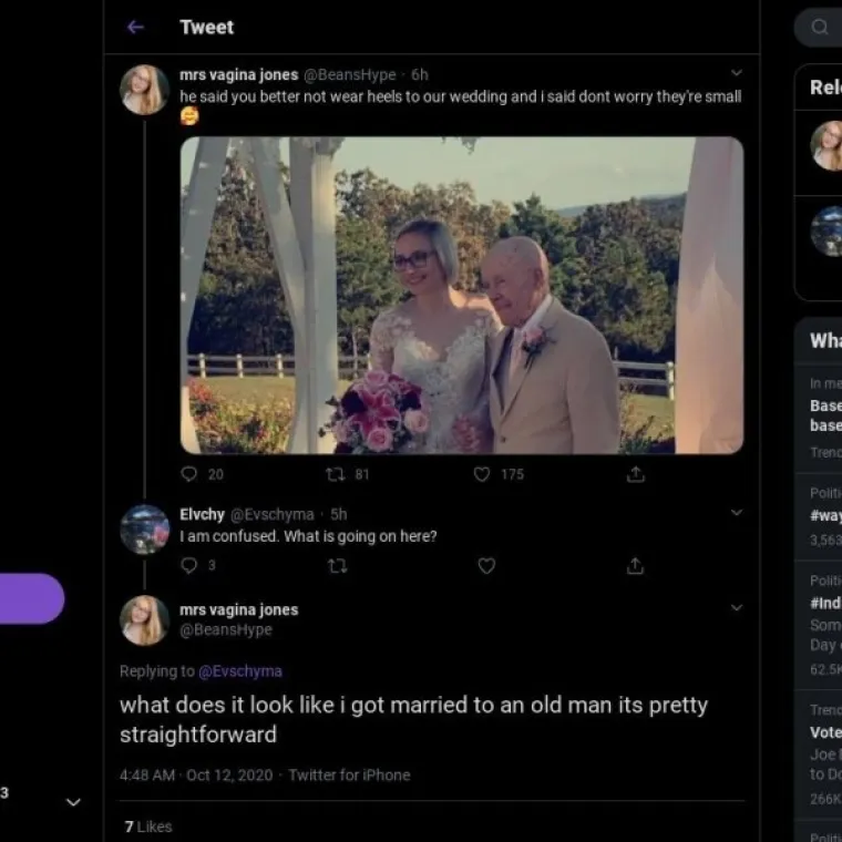 Prekopavanje po njezinu profilu otkrilo je da je cijela stvar zapravo još puno kompleksnija nego što se mislilo. Naime, 19-godišnja Stone imala je toliko malo pratitelja na Twitteru da se osjećala sasvim ugodno javno izrugivati svojem suprugu, bez straha da bi se to moglo pretvoriti u bombastičnu priču.
