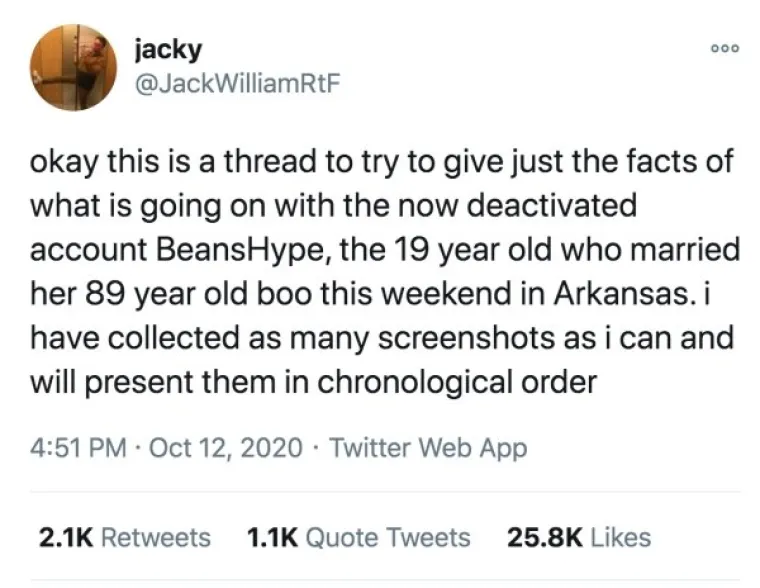 SKANDAL! Tinejdžerica se udala za dementnog starca i svoje gnjusne planove otkrila na Twitteru. Ekipa ju je raskrinkala