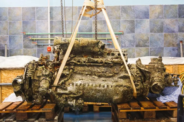 Iz mora kod Rovinja izvučen motor Rolls Royce Merlin. Je li riječ o zrakoplovu Hurricane sru&scaron;enom u rujnu 1944. godine?