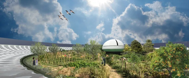 Francuskog arhitekta Mathieua Collosa inspirirao je grad Montpellier na južnoj obali zemlje. Domovi i sredstva za život mogli bi biti izloženi riziku od klimatskih promjena.