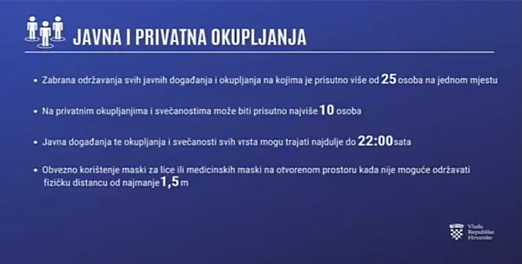 Ovo su nove mjere koje stupaju na snagu u subotu, a a vrijedit će sve od 21. prosinca