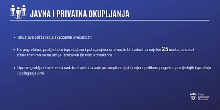 OVO SU NOVE MJERE: Hrvatska se zatvara od subote, donosimo popis i detaljan opis svih mjera koje stupaju na snagu