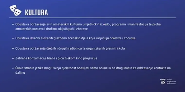 OVO SU NOVE MJERE: Hrvatska se zatvara od subote, donosimo popis i detaljan opis svih mjera koje stupaju na snagu