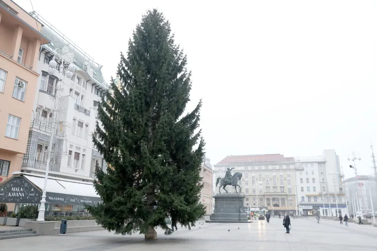 Bolji od onog iz New Yorka: Na glavnom zagrebačkom trgu postavljen bor