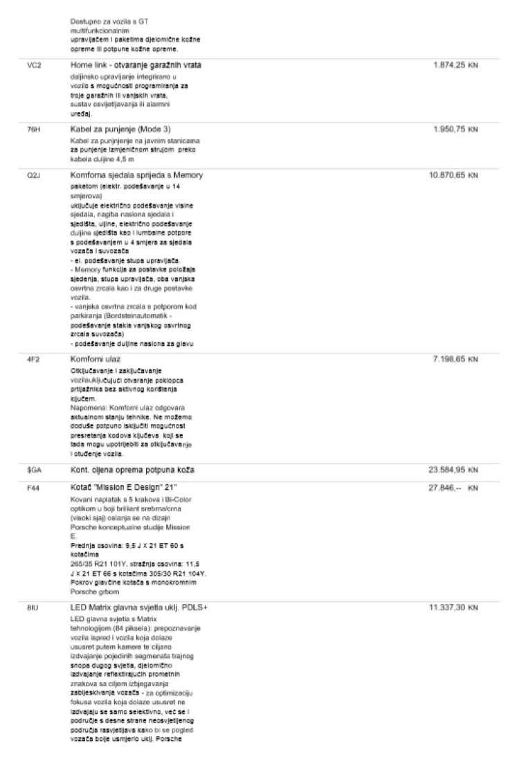 Porsche Taycan 4S Plus -popis serijske i dodatne opreme , te konačna cijena