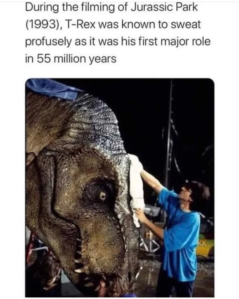 I dinosauri se znoje...