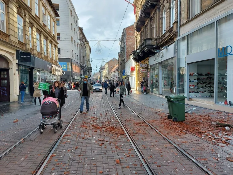 29.12.2020., Zagreb - Centar grada nakon potresa koji je ponovni ucinio veliku stetu. Photo: Jurica Galoic/PIXSELL