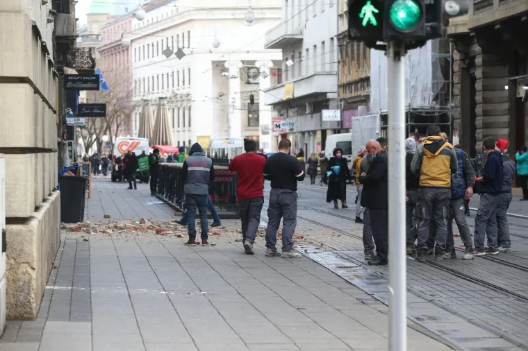 29.12.2020., Zagreb - Centar grada nakon potresa koji je ponovni ucinio veliku stetu. Photo: Matija Habljak/PIXSELL