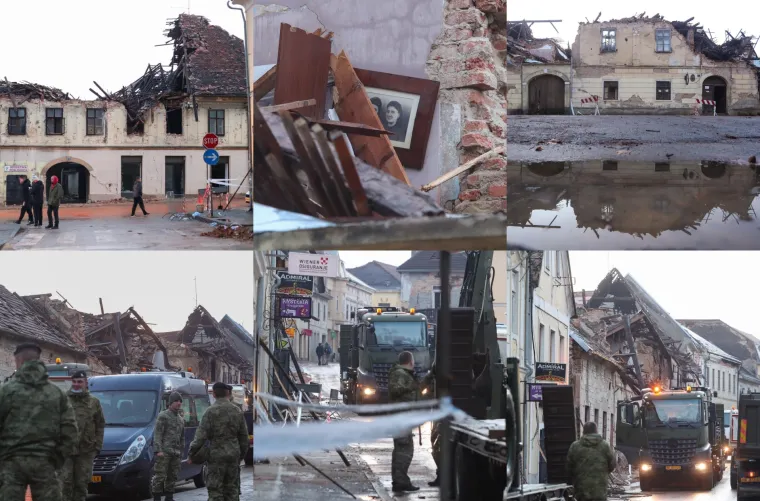 Potresne fotografije: Ovako izgleda Petrinja jutro nakon razornog potresa
