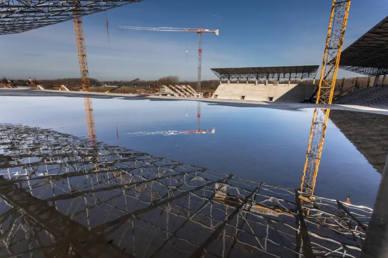 NAJMODERNIJI I NAJLJEPŠI STADION U HRVATSKOJ IZ DANA U DAN RASTE: Pogledajte najnovije kadrove budućeg Osijekovog doma