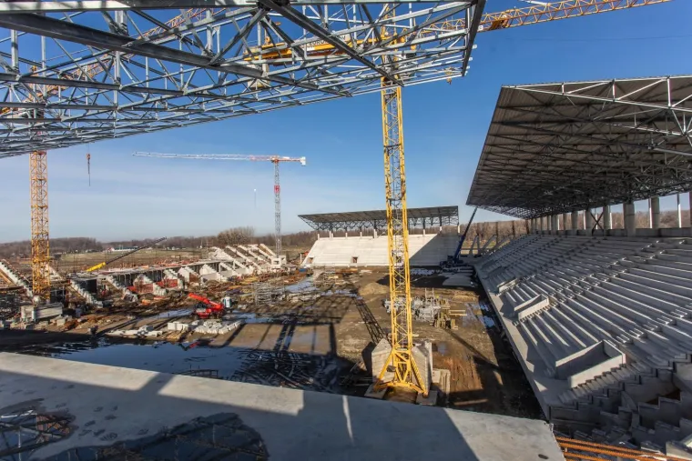 NAJMODERNIJI I NAJLJEP&Scaron;I STADION U HRVATSKOJ IZ DANA U DAN RASTE: Pogledajte najnovije kadrove budućeg Osijekovog doma