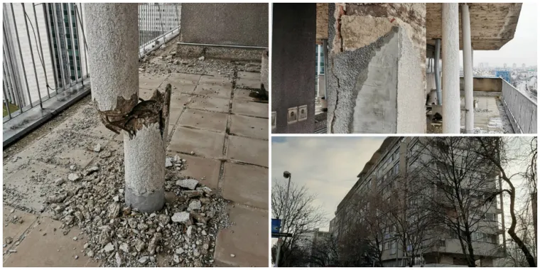 Zgrada u Vukovarskoj ulici 52 u Zagrebu ograđena je za pješake jer s krova prijeti pad instalacije teške 155 tona. Zgrada na raskrižju sa Savskom i stupovi na krovu oštećeni su još u zagrebačkom potresu u ožujku, a čini se da su novi potresi samo još više oštetili u najnovijim podrhtavanjima tla. Foto: RTL