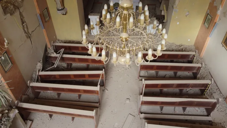 Tužne slike uni&scaron;tene crkve u Kravarskom