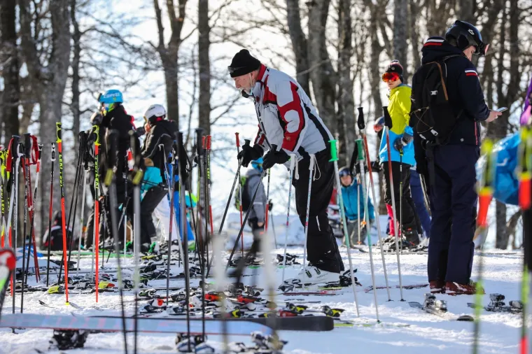 Uživanje na snijegu na zagrebačkom Sljemenu