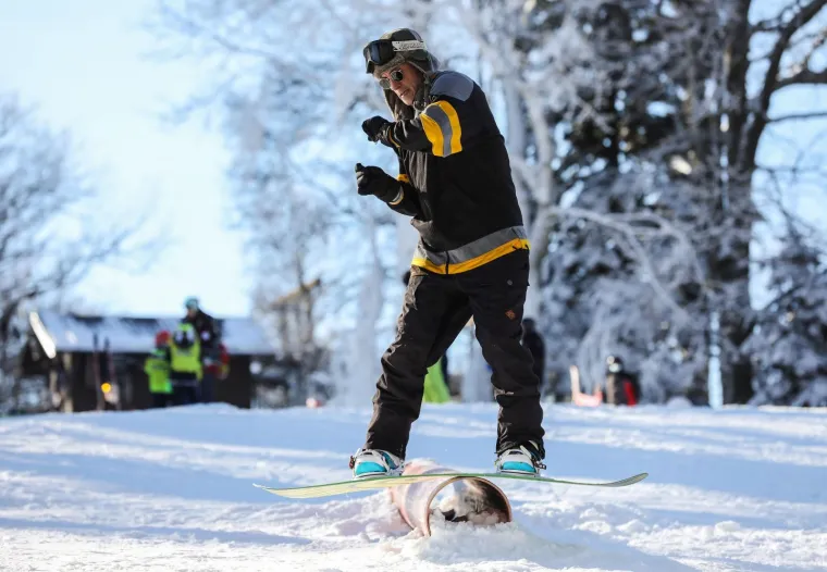 Uživanje na snijegu na zagrebačkom Sljemenu