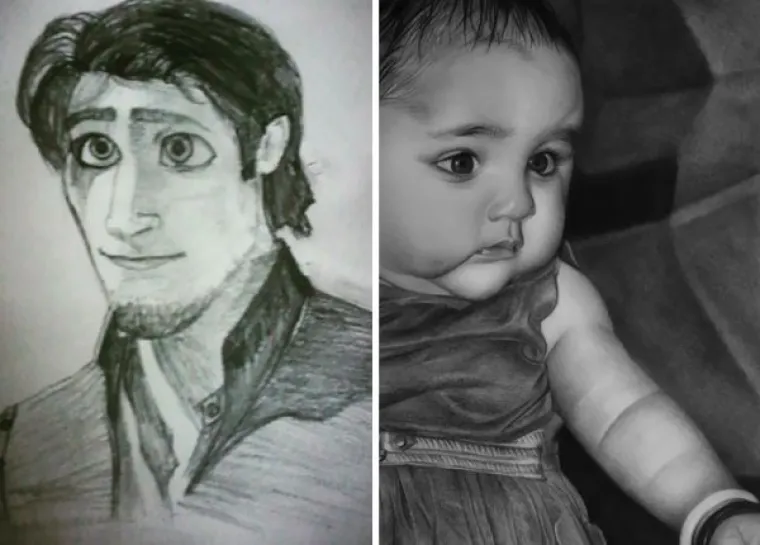 Napredak crtanja olovkom od 10 godina