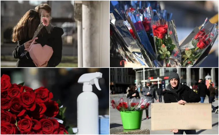 Koroni usprkos, građani su danas slavili ljubav: Pogledajte kako je izgledalo Valentinovo diljem Hrvatske