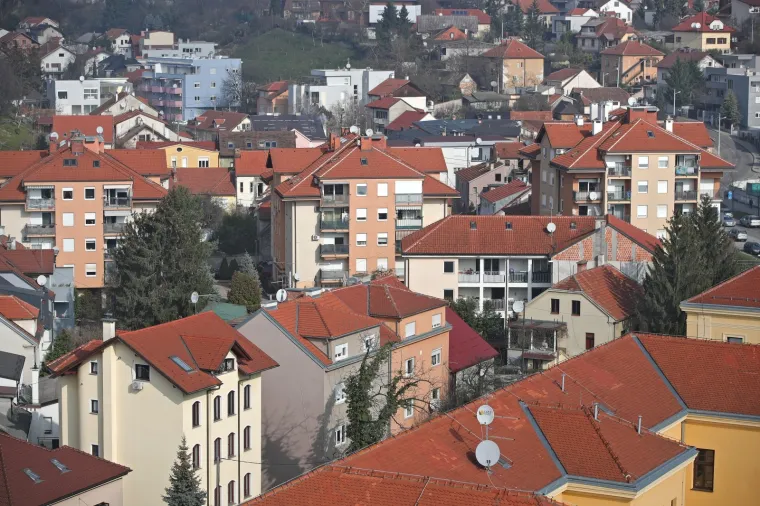 Pogled na zapadni dio grada Zagreba