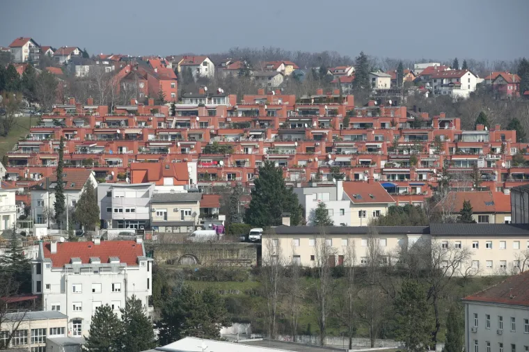 Pogled na zapadni dio grada Zagreba