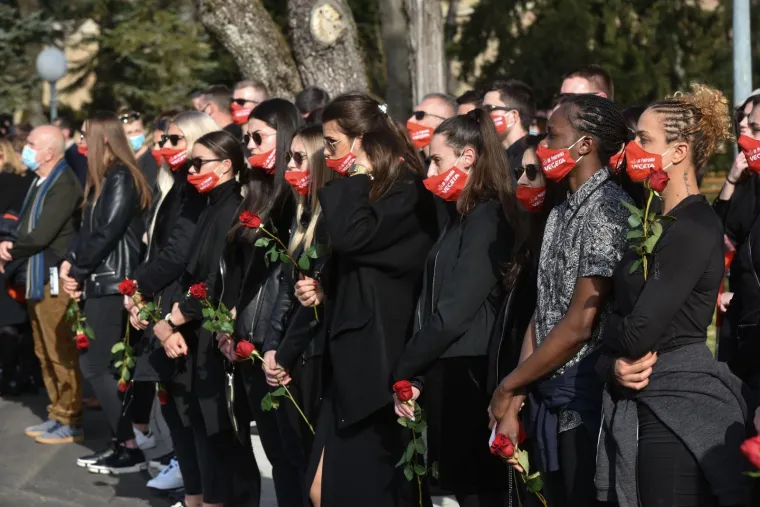 Sprovod rukometnog trenera Zlatka Saračevića na Mirogoju