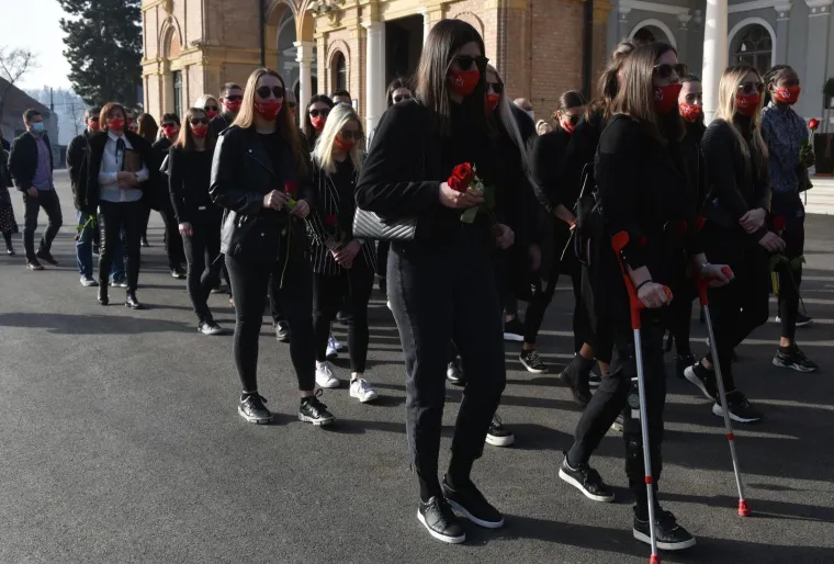 Sprovod rukometnog trenera Zlatka Saračevića na Mirogoju