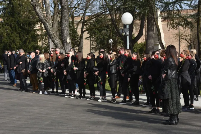 Sprovod rukometnog trenera Zlatka Saračevića na Mirogoju