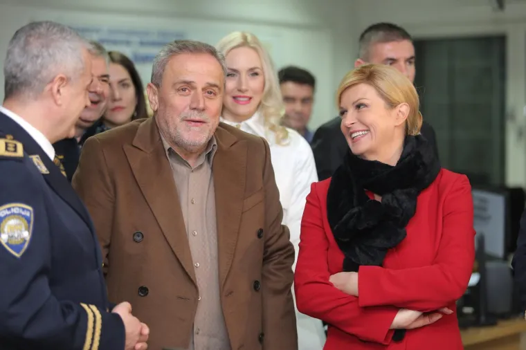 31.12.2018, Zagreb - Gradonačelnik Zagreba Milan Bandić u novogodi&scaron;njem obilasku sa predsjednicom RH Kolindom Grabar Kitarević.