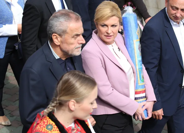 08.09.2019., Marija Bistrica - Procesija i svetoj misi u Hrvatskom nacionalnom sveti&scaron;tu Majke Božje Bistričke u povodu obilježavanja svetkovine rođenja Blažene Djevice Marije - Male Gospe. Gradonačelnik Zagreba Milan Bandić i predsjednica RH Kolinda Grabar-Kitarović.