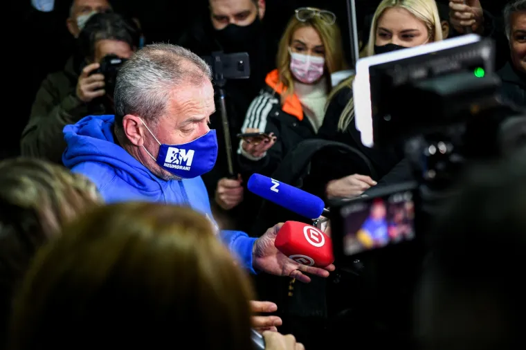 22.11.2020., Zagreb - Premijera dokumentarnog filma Kumek, redatelja Daria Juričana u kinu Studentskog centra.  Gradonačelnik Milan Bandić stigao je na premijeru, ali ubrzo je oti&scaron;ao, te nije pogledao film.